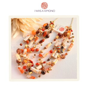 Antique Kimono Silk -MOMIJI -Necklaces