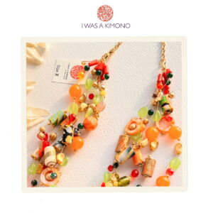 Antique Kimono Silk -AOYAMA’ - Necklace