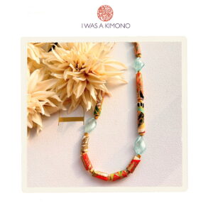Antique Kimono Silk -OKINAWA -Necklace