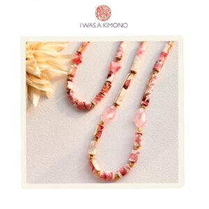 Antique Kimono Silk -MOMO’ Necklace